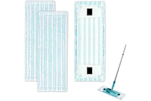 TXERFOLG 3 Pièces Serpillères de Rechange Kit pour Leifheit Clean Twist M Ergo Micro Duo,38x15cm Serpillères en Microfibre pour Leifheit Balais à Franges Remplacement Housses de Rechange pour Tous Les Sols
