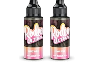 Twin Pack - 2 x 100ml Lemon Pink Vape Liquid Vape Juice E Liquid 70/30 Ecig Juice Cigarette Liquid Sub Ohm Juice Flavoured E Juice E Cigarette E-Liquid Nicotine Free Vape Short Fill (Rodeo E-Liquid)