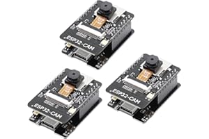 APKLVSR ESP32 CAM Scheda di sviluppo ESP32 USB C WiFi/Bluetooth ESP32 DC 5V scheda di sviluppo dual-core con telecamera OV2640 TF Card Modulo per Arduino (3 pezzi)