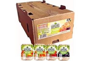 PRO DISTRI LE BERGER DES FRUITS | 144 barquettes de confiture assortie : prune, pêche, abricot et fraise | portions individuelles de 20 g pour varier les plaisirs au petit déjeuner et au goûter