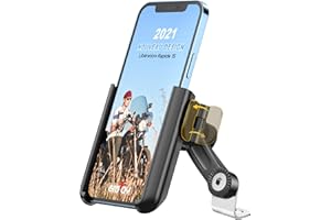 Grefay Support Téléphone de Moto Support Téléphone Scooter Rotatif à 360° Libération Rapide Support Moto Telephone pour 3,5 à 7,0 Pouces Smartphones Appareils