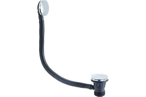 Bristan W BATH03 C - Desagüe de baño redondo con rebosadero C, cromado