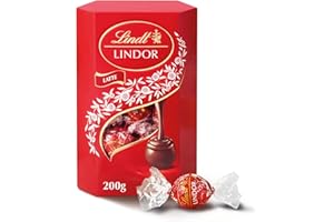 Lindt Lindor Praline di Cioccolato al Latte 16 Cioccolatini, Confezione 200g