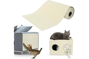 NEUFOOD Tappetino Tiragraffi per Gatti Autoadesivo, DIY Climbing Cat Scratcher, Proteggi Divano Gatti Graff, Antigraffio Gatto Divano30*100cm Beige