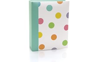 Kenro Candy Spot Colourful Small Photo Album for 100 Photos 7x5 inch / 13x18cm Teal - CN104SP