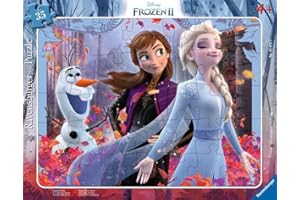 Ravensburger - Puzzle Enfant - Puzzle Cadre 30-48 p - La Magie de la Nature - Disney La Reine des Neiges 2 - Dès 4 Ans - 05074