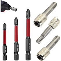 Adaptador SDS Plus A Vástago Hexagonal De 6,35 Mm – 2 Unidades, Soporte Para Brocas De Taladro Terrestre Y Proyectos De Bricolaje