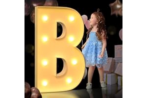 TTIILOE 120cm/4FT Light Up Letter B, Marquee Light Up Letters, Mosaic Giant Marquee Letters, Anniversary Party Decorations, Birthday Wedding DIY Decor