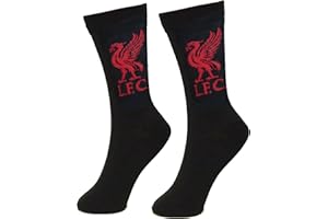 Liverpool F.C. Liverpool FC Football Crest Socks - Men's Black Ankle Length Socks - Size 6-11 - 1 Pair