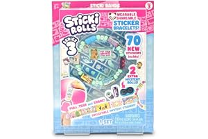 Sticki Rolls SR1023 - Sticki Band Series 3 - Wearable & Shareable Sticker Bracelets - Includes 70 stickers