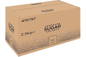 SARAS FLAVOURS OF ASIA Ttate & Llyle Demerara Sugar – 1000 × 2.5 g Sachets (2.5 kg) | Pure Cane Brown Sugar with Fruity Caramel Taste | Vegan, Vegetarian, Kosher Certified