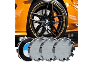 CEVIKNO 4 Stück 68mm Nabendeckel Radnabenabdeckung, Auto-Nabenkappen mit Logo, Aluminium-Universal-Radkappe- Blau