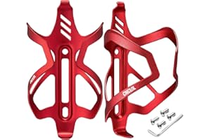 CNCLOL Bike Water Bottle Holder,Lightweight Aluminum Bicycle Bottle cage Shockproof Design,Cycling Drink Cup Holder for Road Mountain BMX Kids Gravel Bike Cycle.（black/red/blue/orange/purple）