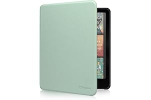 RSAquar Étui en Tissu Kindle Paperwhite 2024 (12e Génération) et Kindle Colorsoft Signature Edition, 7" Coque de Protection Slim avec Fonction Auto Réveil/Sommeil - Agave Vert