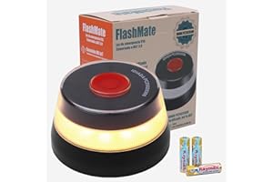 Azhien Baliza V16 Homologada DGT con Geolocalización |Luz Emergencia Coche Homologado DGT| Homologada DGT 2026, Visibilidad 1 km,1 Unidad （3 Pilas AA Incluidas）