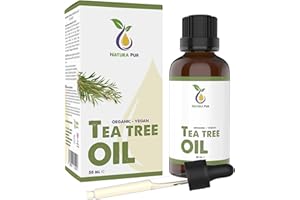 NATURA PUR Olejek z Drzewa Herbacianego 50ml z pipetą - 100% organiczny olejek eteryczny z Australii, wegański - Olejek do dyfuzora