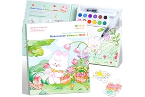 gesboole Paint with Water Coloring Books for Kids Ages 3-5, 4-8 – Cute Coloring Book for Teens,Arts and Crafts for Kids Ages 3 4 5 6 7 8+, Birthday Gift Toys for Girls Boys,Travel Toys -Rabbit
