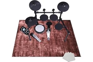 JAEVKWZY 110 x 80 cm Drum Teppich Schlagzeug Teppich Schlagzeugteppich Schallschutz Teppich Schallschutzmatte Drum Rug Drum Matte Drumteppich Quadratische, rutschfeste Trommel Teppiche für Bass Drum Snare