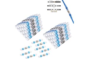 Giunti di filo saldati e sigillati CTRICALVER, 38 giunti di testa impermeabili termorestringenti, terminali di filo, giunti di testa isolati marini (blu)
