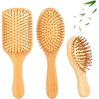 Combetter Bambus-Haarbürste Ohne Griff - Kopfhautmassage & Entwirren Für Alle Haartypen