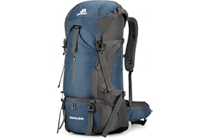 NTUOCAW 70L Hiking Backpack with Rain Cover Large Trekking Backpack for Men Women Waterproof Camping Rucksack Lightweight Backpacking for Outdoor Sports Travel Hiking Cycling Climbing Mountaineering