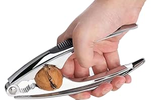 Primes DIY Nutcracker Heavy Duty with Non-Slip Handle Stainless Steel Nut Opener Tool for Walnut Hazelnut Almonds Pecan, Metal Nut Cracker Tool for All Sorts of Nuts, Home Kitchen Parties Tools