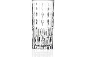 RCR CRISTALLERIA ITALIANA Rcr Crystal 6 Pezzi Marilyn Whisky Occhiali Set - Moderno Tagliare Il Vetro Bicchieri da Cocktail - 337ml