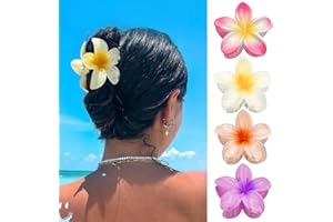 QULLMARTLE 4 Piezas Clips de Garras de Flores,Cabello de Hair Accessories,pinzas antideslizantes para mujer,Clips de Pelo de Flor Colores Pinzas,Bonitas Pinzas de Mandíbula con Forma de Flor,para Mujeres y Niñas
