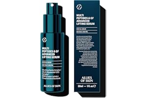 Allies of Skin Multi Peptides & GF Advanced Lifting Serum with 3% sh-Oligopeptide-1 (Growth Factor) Complex, 9% Lifting Peptide Complex, MSM, Copper Lysinate, Phospholipids & Glycolipids. 30 ml/ 1 oz