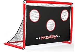 ‎BREMTOY BremToy Fussballtor Trainer 180x120x120cm, 2 in 1 Fussballtor mit Torwand, Fußballtor Kinder mit Tragetasche, Fussball Tor für Familien, Garten, Hinterhof