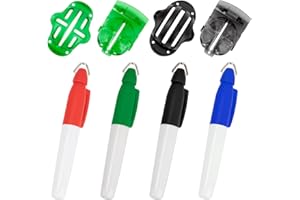 KEAHND Outil Marquage D'alignement pour Balle Golf,Lot De 6 Outil D'alignement De Balle De Golf,Outils De Dessin De Ligne De Golf,Outil Marquage Ligne Balle Golf,Marqueur De Ligne De Balle De Golf