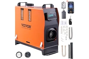 VEVOR Calefacción de Aire Diesel de 12 V 8 kW, calefacción de Aire de estacionamiento, Calentador de Aire diésel de 0,16 – 0,62 l/h con Pantalla LCD y Mando a Distancia, calefacción de Aire diésel,