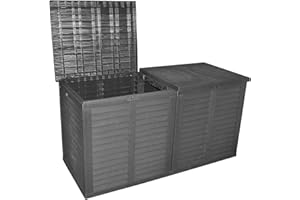 idooka Extra Large Garden Storage Box Waterproof 750L - Outdoor Storage Box Waterproof for Gardening Tools and Cushions - Toy Storage Containers, Shoe Storage Cabinet - Plastic Storage Boxes w/Lid