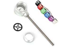 SHARROW Tir à l'arc Arc Recourbé Visière Scope Bow Sight Pin Visée Viseur à Arc Classique Portée 0.019" Fibre pour Le Tir sur Cible