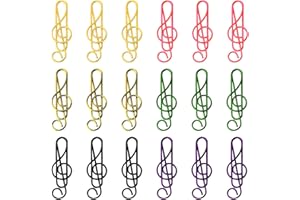 MIUNPRI Paper Clips Note Musical Motif, 50 pcs, Musical Notes Paperclips Colourful, Binder Clips Dispenser, Colourful Paper Clips for Desk Office School Photo Bookmark