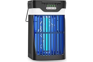 Anysun Zanzariera Elettrica, Lampada Zanzare Esterno Ricaricabile Tramite Energia Solare e USB, 3-in-1 Efficace Ammazza Mosche Elettrico Impermeabile per Giardino, Campeggio, Interno, Esterno