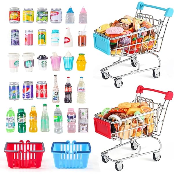 Mini Shopping Cart Miniature Supermarket Handcart Shopping Utility