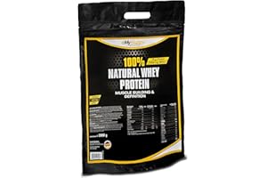 My Supps 2kg Whey-Protein-Pulver 100% natural & super löslich - Eiweißpulver mit Vitamin B6, BCAA & Mineralien Mix - Proteinpulver Made in Germany