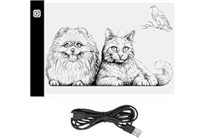 Joyan Mesa de Luz para Dibujo A4 Mesa de Luz para Calcar 3 Niveles de Brillo Mesa Luz Dibujo Calcar Dibujos Proyector Pantalla De Luz para Dibujar Pizarra Luz Led Diamond Painting Accesorios