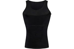 BaronHong Gynecomastia Compression Shirt Vest to Hide Man Boobs Moobs Slimming Mens Shapewear Flatten Whole Abdomen