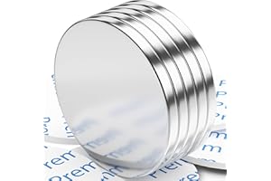 FINDMAG Super Strong Neodymium Magnets, 5 Pcs 25 mm x 2 mm Fridge Magnets, Magnetic Disc Strong, Whiteboard Magnet for Crafts, Wood Board, Wall, Glass, Cabinet, Photos, Tools, Experiments, DIY