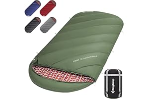 ‎KINGCAMP KingCamp Śpiwór XL na kemping, 3 pory roku, bardzo duży rozmiar, dla dorosłych, na wędrówki, do użytku wewnątrz i na zewnątrz