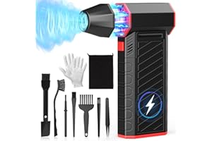 DOVECINA Elektrische Staubgebläse, 10 In 1 Pro Elektrische Druckluftspray für PC Reinigungsset, 3-Gang 150000 U/min Air Duster mit Licht, Reinigung für PC, Elektronik, Sofa, Auto, Bürogeräte