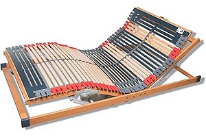 ‎FMP MATRATZENMANUFAKTUR FMP Matratzenmanufaktur 7 Zonen Lattenrost Rhodos® EL | Kopf- und Fußteil elektrisch verstellbar | 44 Leisten Lattenroste | Notabsenkung | TÜV GS | Mittelgurt | fertig montiert | 100x200 cm