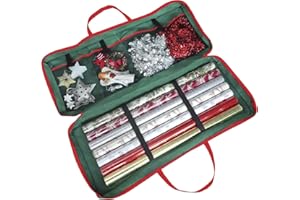 KING KARAN KARAN KING® Christmas Wrapping Paper Storage Bag (Christmas Wrapping Bags, Bag For Wrap, Paper, Tags & Bows) (82 x 34 x 13 cm)