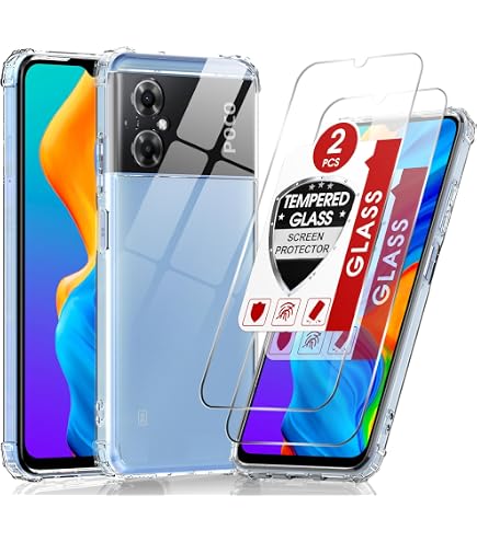 SEAHAI Hülle Für Xiaomi Poco M5 / M4 5G – Ultradünne Glasrückseite + TPU-Rahmen, Stoßfest, Im Farbverlauf