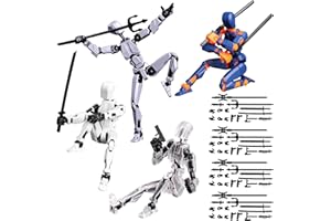 EDLMKM 4 PCS T13 Action Figure Set (Assembly Completed), 3D Printed Multi-Jointed, Dummy 13 Action Figure, Multi-Jointed Movable Robot Toys, Desktop Decorations for Game Lovers Toys