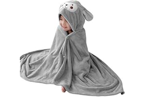 Hooded Baby Towel, Gukasxi Thick and Ultra Soft Hooded Baby Bath Towel Extra Large 140x70 cm Baby Towel, Absorbent Hooded Beach Or Bath Towel, Childrens Swimming/Bath Towel for Baby Girl Boys