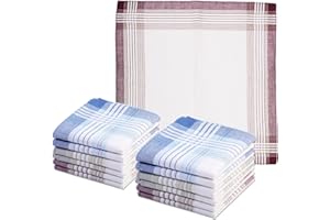 JukLoos 12 Stück Taschentücher Herrentaschentücher Stofftaschentücher