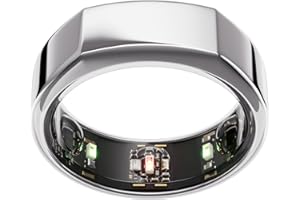 Oura Ring Gen3 Heritage - Talla 6, Silver | Anillo Que monitoriza el sueño, la FC y el estrés - hasta 7 días de autonomía - Compatible con iOS y Android - Averigua tu Talla con el Kit de Tallaje